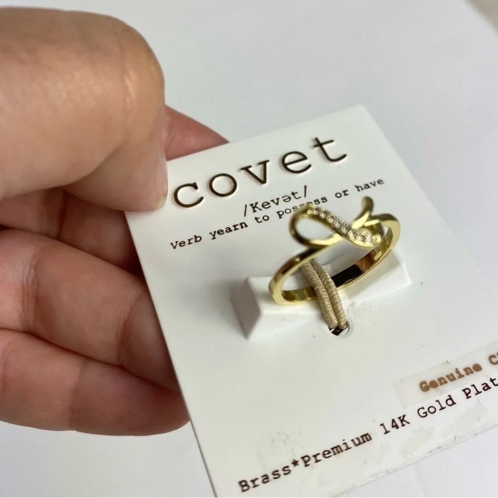 Minimalist Rings Brass Gold Plated Rings size 7